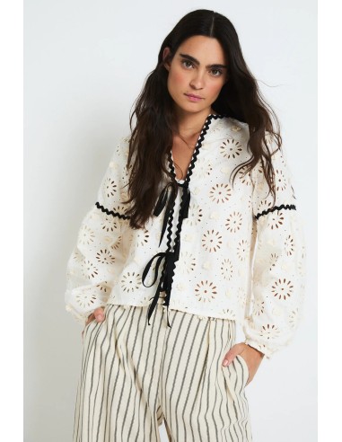 Blusa Cristina Troquelado Blanco