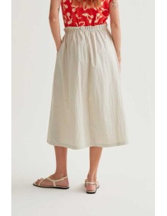 Falda Midi Ecru 2