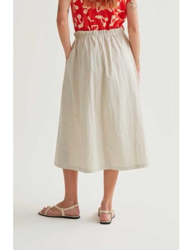 Falda Midi Ecru