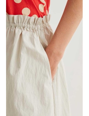 Falda Midi Ecru
