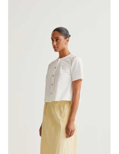 Top Botones Multi Blanco