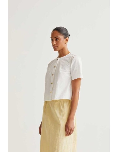 Top Botones Multi Blanco