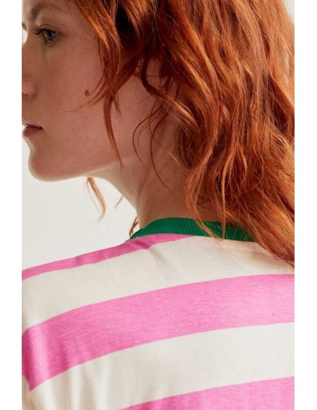 Camiseta rayas Pink Rosa