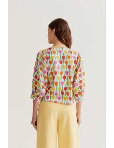 Camisa Tulipanes flores 2