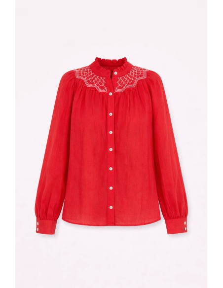 Blusa Tulipan Voile Rojo
