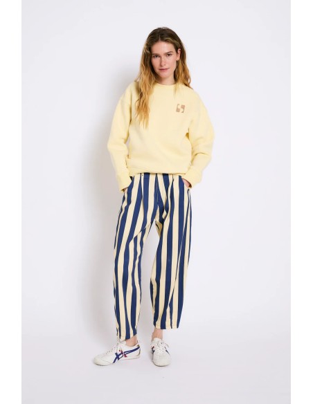 Jeans Boyfriend Barras Azul