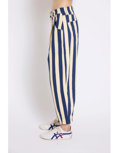 Jeans Boyfriend Barras Azul