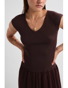 Vel Roshan Vestido Marron 2