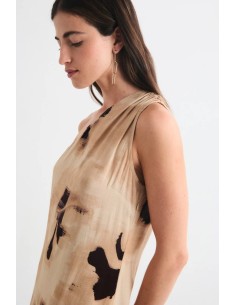 Vel Sharik Vestido asimetrico Marron 2