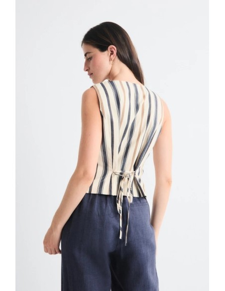 Chaleco Helios rayasmarino