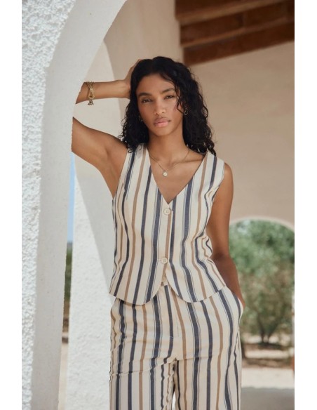 Pantalon Helios rayasmarino