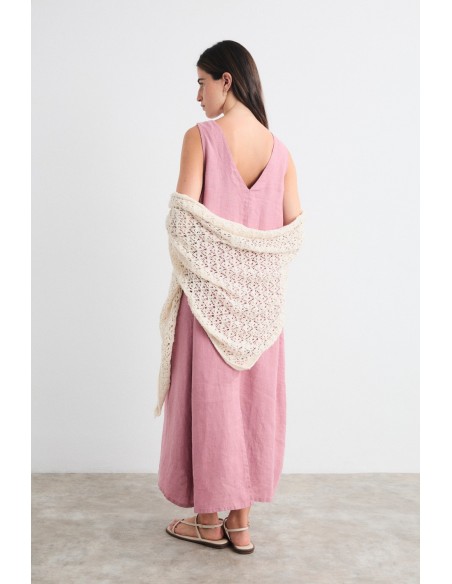 Vestido Midi Vel Aurora Rosa