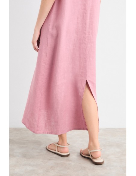 Vestido Midi Vel Aurora Rosa