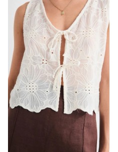Chl Evelia Chaleco Romantico Blanco
