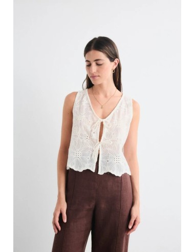 Chl Evelia Chaleco Romantico Blanco