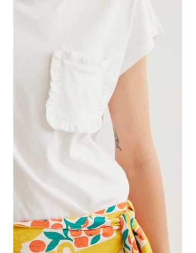 Camiseta Basica Bolsillo Blanco