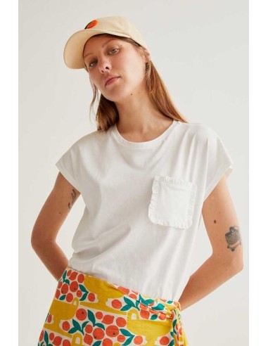 Camiseta Basica Bolsillo Blanco