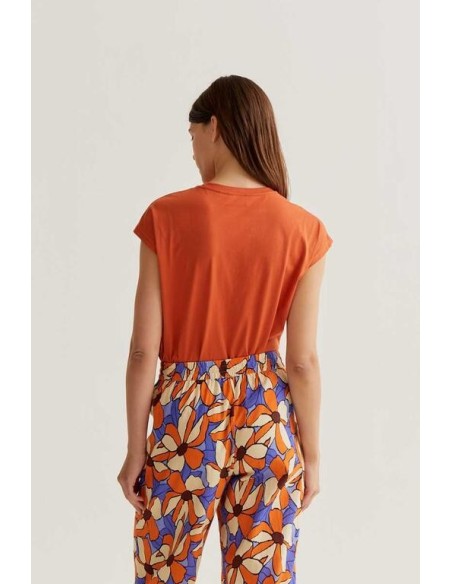 Camiseta Basica Bolsillo teja