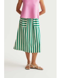 Falda Bamboo Verde blanco/verde
