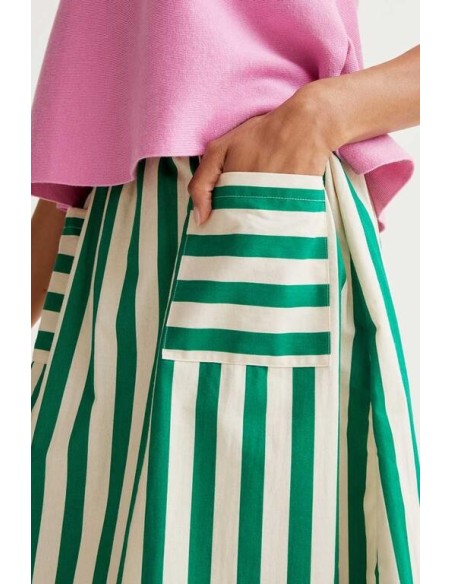 Falda Bamboo Verde blanco/verde