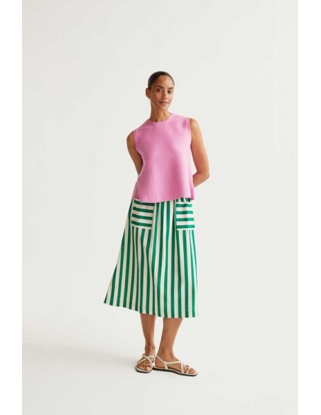 Falda Bamboo Verde blanco/verde