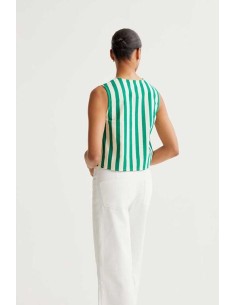 Top Bamboo Verde blanco/verde 2