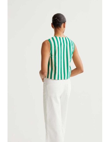 Top Bamboo Verde blanco/verde