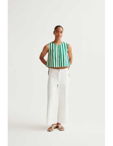 Top Bamboo Verde blanco/verde
