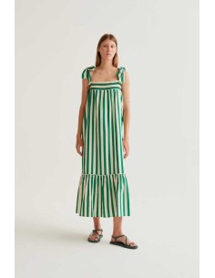 Vestido Rayas Verde blanco/verde