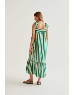 Vestido Rayas Verde blanco/verde 2