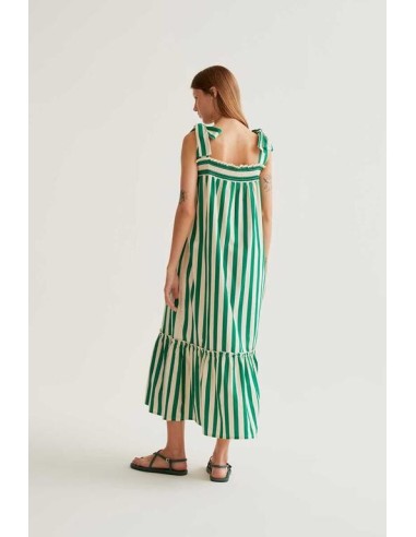 Vestido Rayas Verde blanco/verde