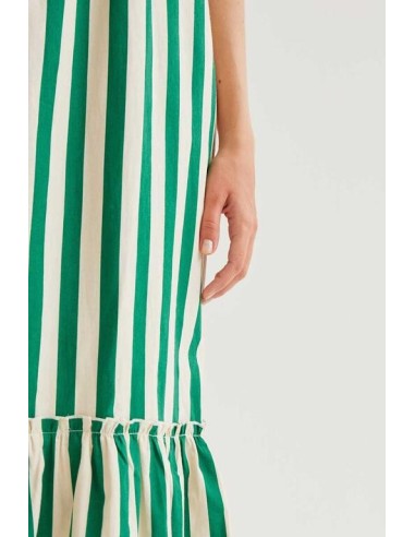 Vestido Rayas Verde blanco/verde