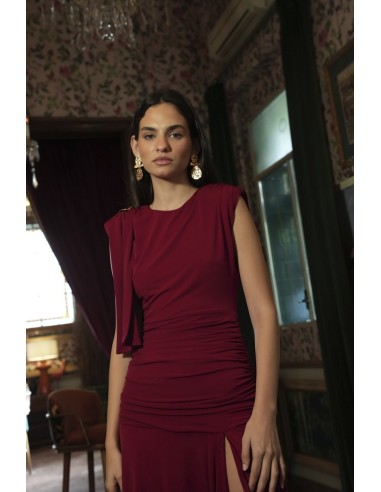 Vestido Icono burdeos