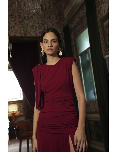 Vestido Icono burdeos