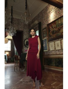 Vestido Icono burdeos