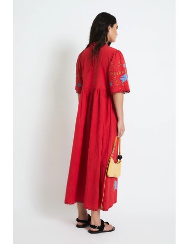 Vestido Amapola Embroidery Rojo