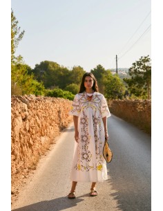 Vestido Amapola Embroidery crudo