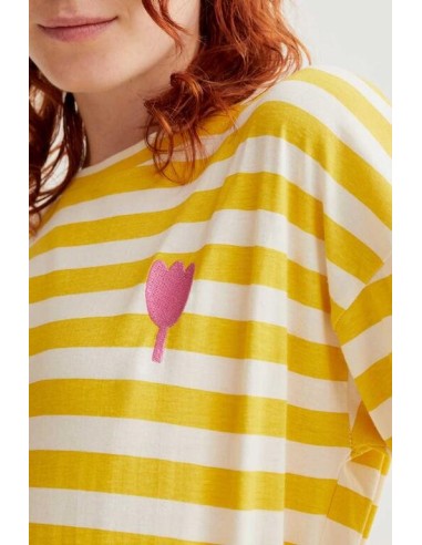 Camiseta Rayas Tulipan Amarillo