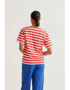 Camiseta m/c Rayas Corazon Rojo 2