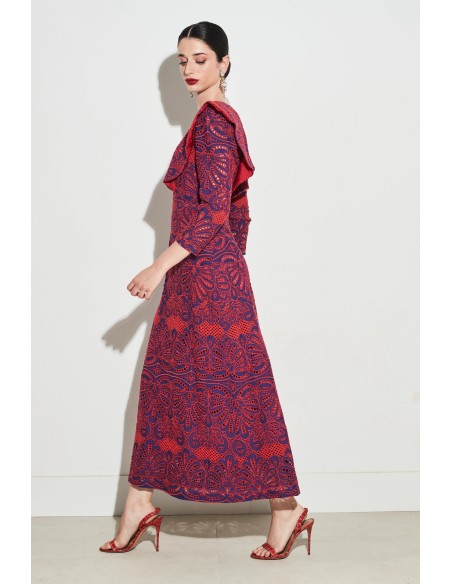 Vestido Sora morado/coral