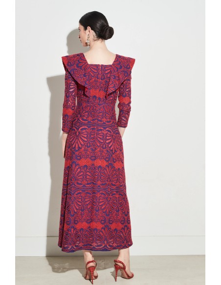 Vestido Sora morado/coral