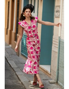 Fa-Bro Falda Brocada beige-flores 2