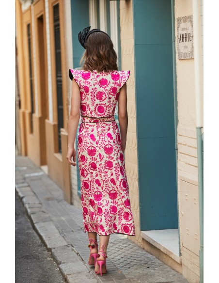 Fa-Bro Falda Brocada beige-flores