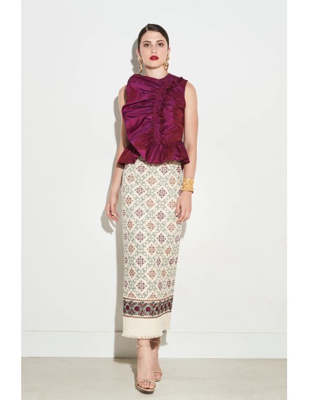 Camisa Caneil burdeos