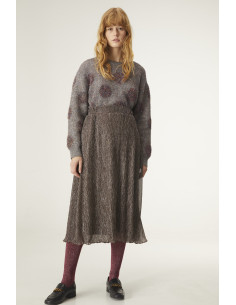 Falda Midi Evase Lurex 2