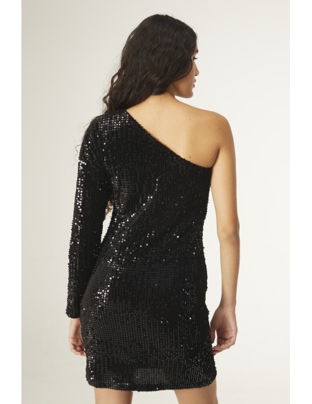 Vestido Asimetrico Lentejuelas