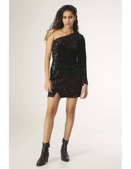 Vestido Asimetrico Lentejuelas