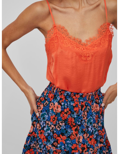 Vicava New Lace Singlet Lencera Naranja