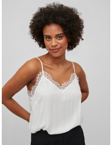 Vicava New Lace Singlet Lencera Blanco