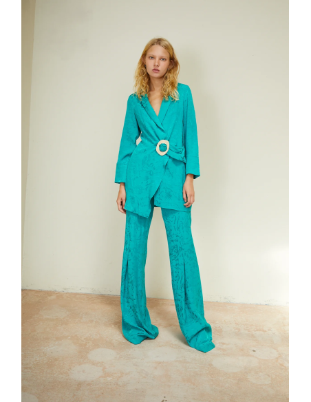 Pantalon Ramas Turquesa